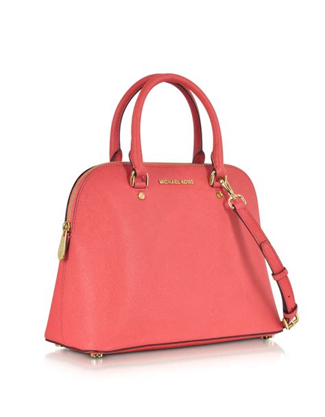 michael kors cindy blossom|Michael Kors Medium Cindy Dome Blossom Pink Saffiano .